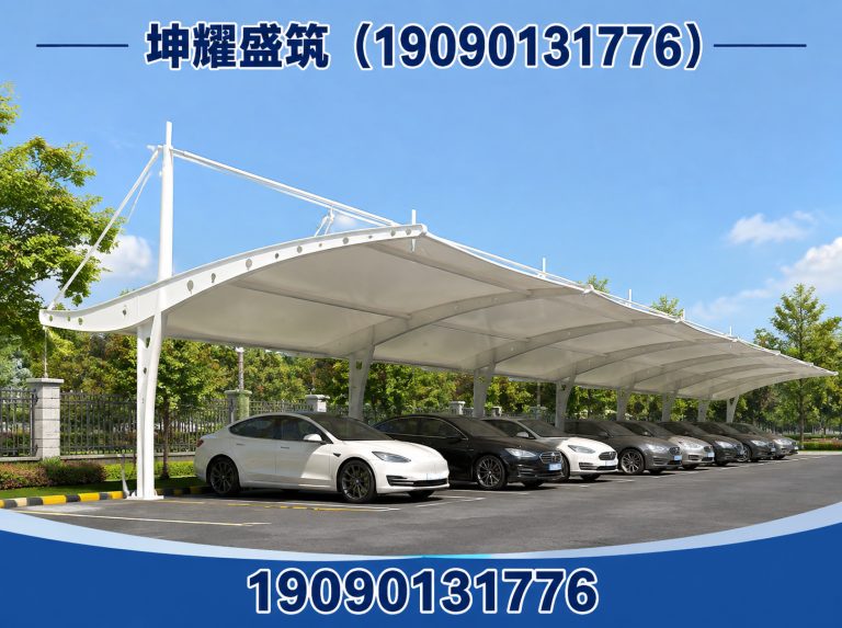 和静县膜结构停车棚展示图